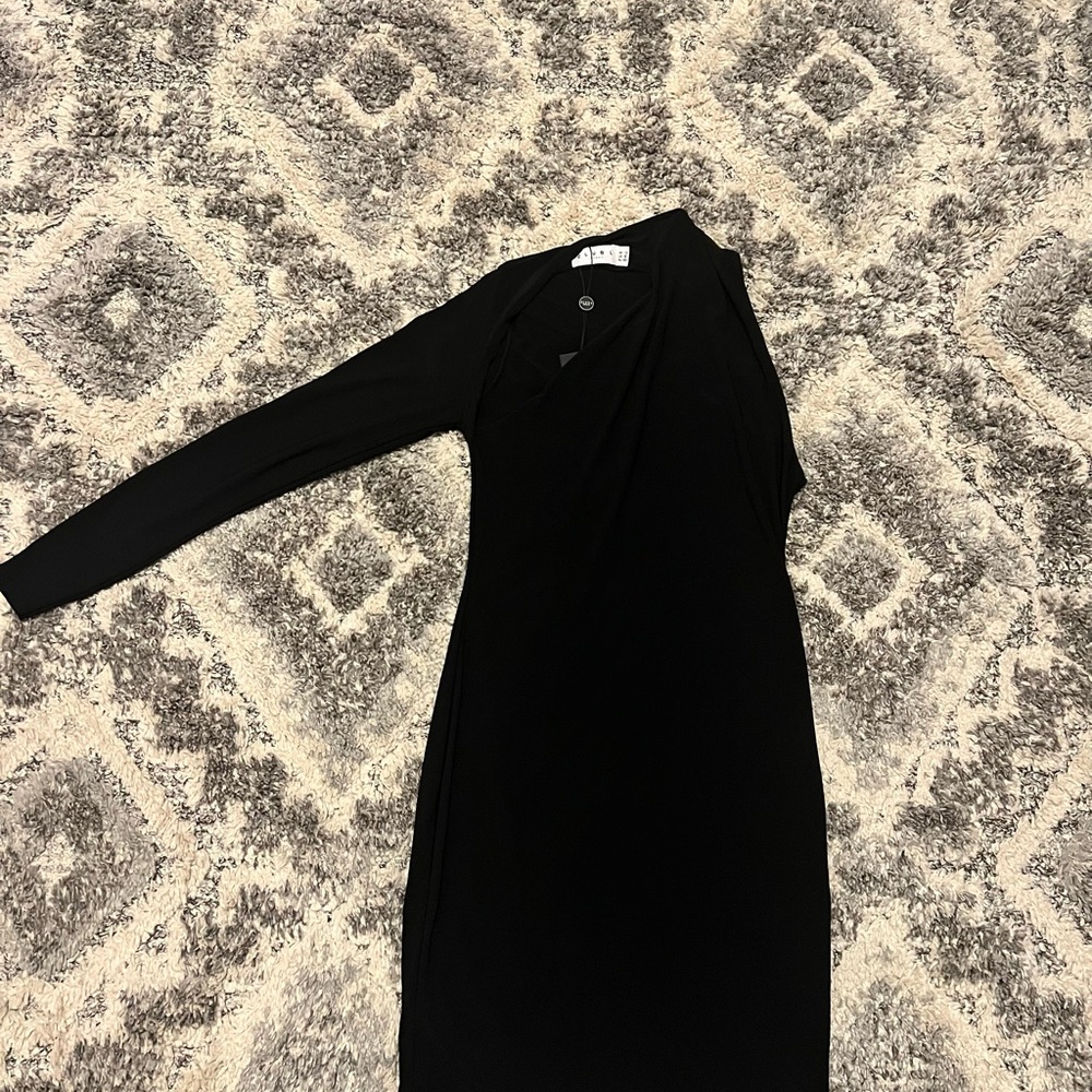 Club L London Black Long Sleeve Dress